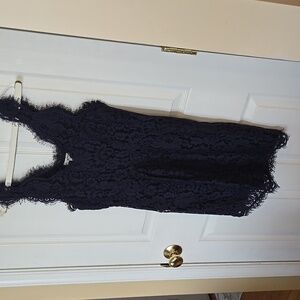 Joie Lace Dress Navy Blue Sleeveless Cocktail Party Size Extra Small